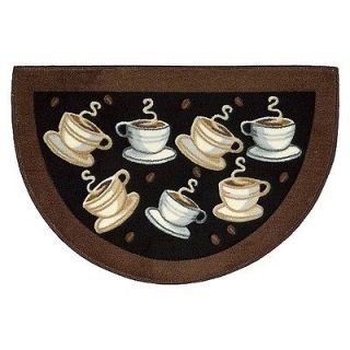   Slice Coffee Cup Cappuchino Kitchen Small Area Rug Throw Accent Decor