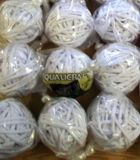Rare   White 9 Balls Nylotex Yarn Craft Weaving Knitting Loom