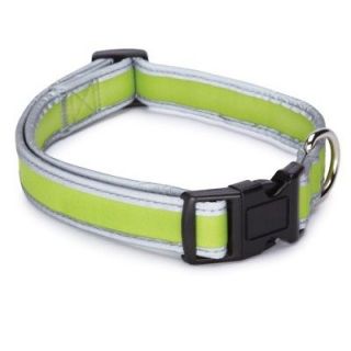 casual canine reflective neoprene dog collar green more options size