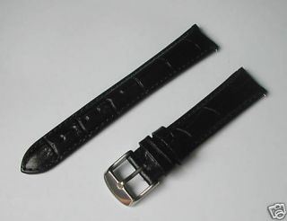 new 16mm black watch band strap fits michele invict a