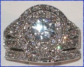   Queen Anne 3.48 Ct. Cubic Zirconia Bridal Wedding Ring Set   SIZE 9