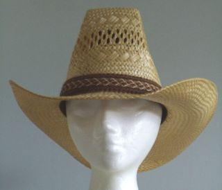 resistol stagecoach straw western cowboy hat size 7 1 8