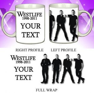 WESTLIFE Special Personalised mug marking the end of the band Great 