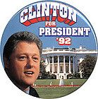 1992 bill clinton white house campaign button one day shipping