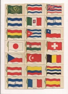 WILBUR SUCHARD CHOCOLATE: 1930s  FLAGS OF THE WORLD Cards  COMPLETE 