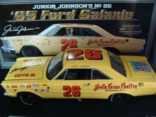 26 JUNIOR JOHNSON 1965 HOLLY FARMS FORD GALAXIE AUTOGRAPHED