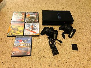 Sony PlayStation 2 Black Console (NTSC   SCPH 30001) w/ controllers 