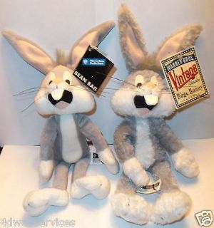 Newly listed 2 Bugs Bunny bean bag plush & vintage plush 2000 Looney 