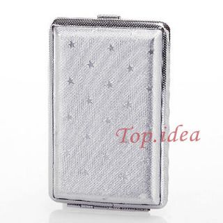   GIFT SILVER STARS METAL COOL MESS WOMENS CIGARETTE CASE BOX HOLDER