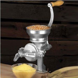 Short Cast Iron Mill grinder hand crank manual grain oat corn wheat 