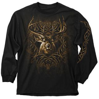 Buck Wear BW Tribal Rack L/S T Shirt XL L/S Black