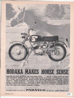Hodaka motorcycles vintage motocross mx advertisement Ad art 1967 
