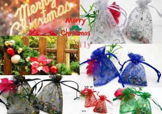 2size 50pcs Organza Packing Pouch Candy Favor Gift Jewelry Bags For 