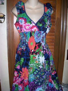 Speed Control New york~NWTs sz M Peasant top big flower print dress