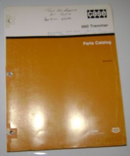 Case 660 Trencher Parts Catalog Manual book Original! Bur 8 7341