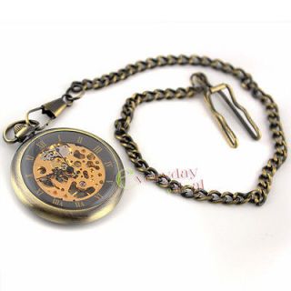 Newly listed Antique Steampunk Pocket Watch Gold Mechanical Skeleton 