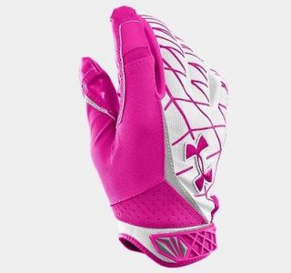 Under Armour Mens Warp Speed Football Gloves 1230450 Tropic Pink Sz 2X 