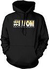 Mom Number One Classic Mothers Day Metallic Gold Mens Hoodie 