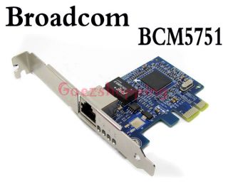 Broadcom BCM5751 1000Mbps PCI E Network Interface Card Gigabit NIC 