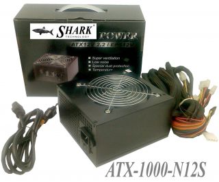 Shark® 1000W Silent Computer ATX Gaming PC Power Supply Dual PCIe 
