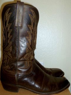MENS LUCCHESE 1883 CHOCOLATE MAD DOG GOAT N1556 WESTERN COWBOY BOOTS 