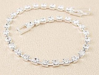 Wholesale 12pcs 1LINE Crystal Rhinestone Bracelets