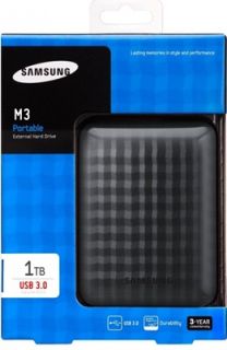 Samsung M3 1TB Black Portable External Hard Drive Backup Encryption 