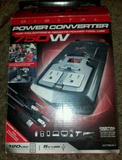   Watt Max Power Inverter DC AC 2 Outlets and USB Digital Display