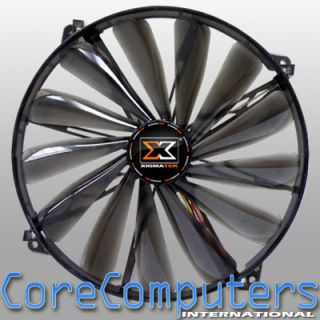 Xigmatek Black 200mm Fan w White LED PC Case Cooling