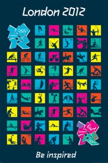 London 2012 Summer Olympic Games Official Event Icons Sports Poster 