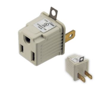 UL Listed Plug Adapter Convert 3 Prong Plug to 2 Prong