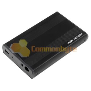 Black Aluminum 3 5 External HDD Hard Disk Drive Enclosure IDE USB 2 0 