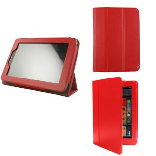 D2 Red Stand Smart Leather Case Cover for Lenovo 7 IdeaPad A2 A2107 