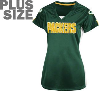 Green Bay Packers Plus Size Womens Draft Me V Short Sleeve Top