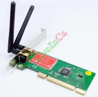 This 802.11n card features a PCI interface and is based on Wireless N 