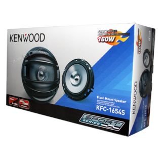 Kenwood KFC 1654s 6 5 2 Way Sport Series Coaxial Car Speakers 6 1 2 