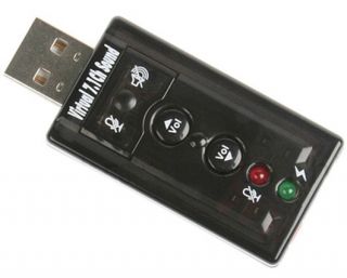 USB 2 0 3D Virtual 7 1 Channel Audio Sound Card Adapter