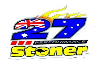 Casey Stoner Australia 27 MotoGP Car Bumper Graphics Decals Foil 