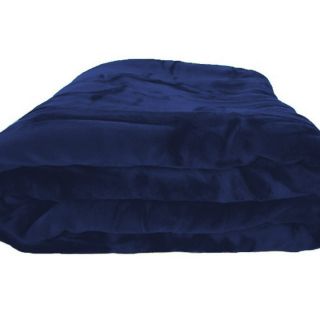 Brand New Queen Size Super Soft Plush Mink Blanket Solid Navy Blue