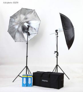Lamps 700W Light Kit 2 Stand 2 Umbrella Carrying Bag