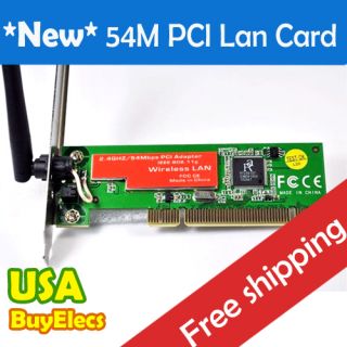 New 802 11g Wireless PCI WiFi Network Adapter LAN Card