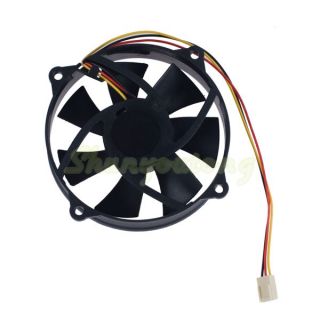 92mm x 92mm x 25mm 3 pin CPU PC Round Fan Cooler Heatsink Exhaust