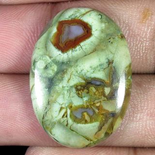 23.10Cts. NATURAL RHYOLITE OVAL CABOCHON FABULOUS DESIGNER TOP 
