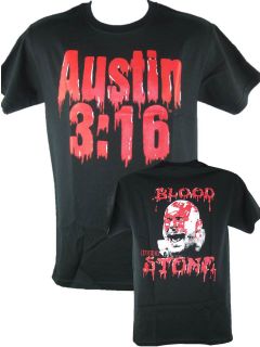 Blood from a Stone Cold Steve Austin Bloody Face T shirt New