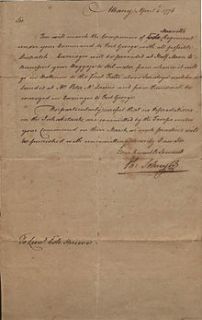 letter from philip schuyler to israel shreve 1776