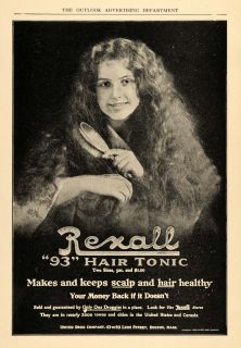   Rexall 93 Hair Tonic Scalp Healthy Drug Women   ORIGINAL ADVERTISING
