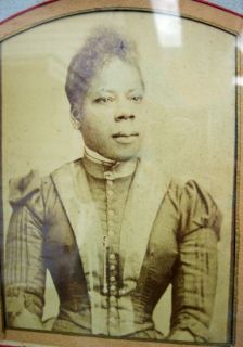 Antique Civil War Era Black Woman Photograph Picture Portrait Frame 