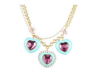 Betsey Johnson Candylane 3 Heart Necklace    