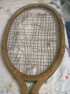   Elite Wood Wooden Tennis Racquet A G Spalding Bros Warped Old