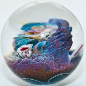 Glass Marble Aaron Slater Fumed Ocean World Marble